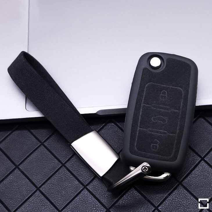 Étui en cuir pour clés de voiture Seat / Skoda / VW (type V2) | Carocase Premium