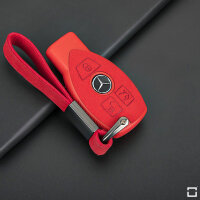 Kožené puzdro na kľúče od auta Mercedes Benz (typ M8) | Carocase Premium Premium puzdro na kľúče - Detailný pohled 3