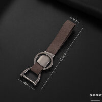Silikon Alcantara Schutzhülle passend für Toyota Schlüssel + Lederband + Karabiner  SEK12-T6