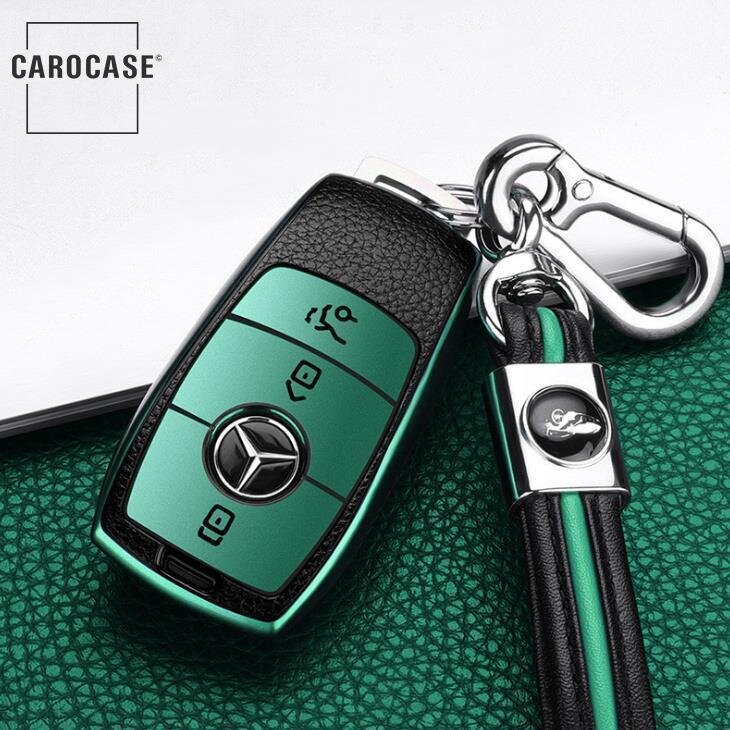 Silikon Leder-Look Schlüssel Cover passend für Mercedes-Benz Schlüssel  SEK13-M9