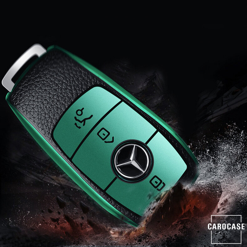 Silikon Leder-Look Schlüssel Cover passend für Mercedes-Benz Schlüssel  SEK13-M9