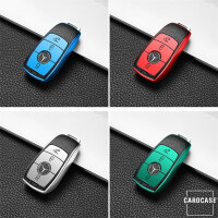 Silikon Leder-Look Schlüssel Cover passend für Mercedes-Benz Schlüssel  SEK13-M9