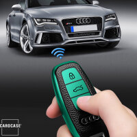 Silikon Leder-Look Schlüssel Cover passend für Audi Schlüssel  SEK13-AX7