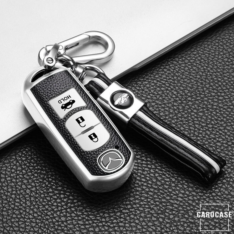 Silikon Leder-Look Schlüssel Cover passend für Mazda Schlüssel  SEK13-MZ2