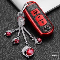 Silikon Leder-Look Schlüssel Cover passend für Mazda Schlüssel  SEK13-MZ2