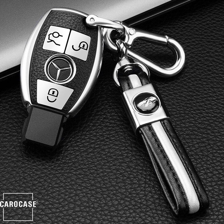 Silikon Leder-Look Schlüssel Cover passend für Mercedes-Benz Schlüssel  SEK13-M7