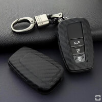 Custodia in silicone effetto carbonio per chiavi auto...