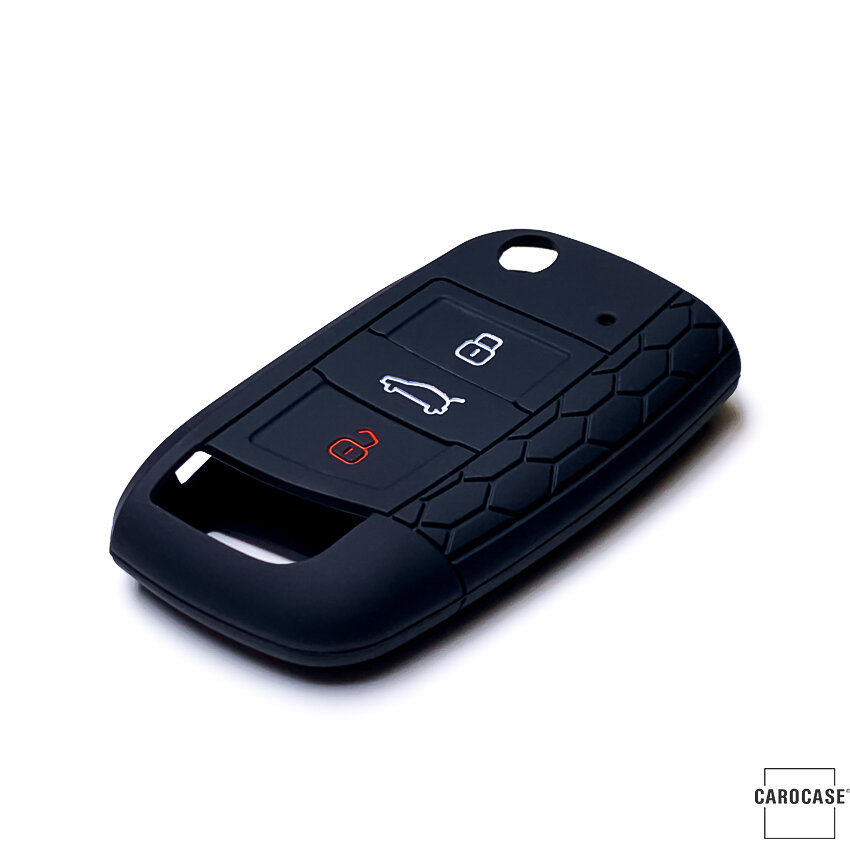Silikon Schutzhülle / Cover passend für Volkswagen Autoschlüssel V8X, V8 Premium Schutzhülle Autoschlüssel Case