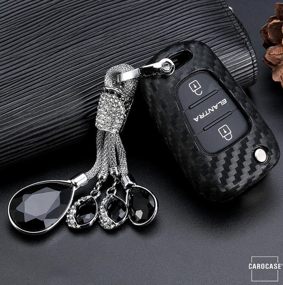 Silikoninis anglies pluošto dėklas Hyundai / Kia automobilio raktams (tipas D5X) | Carocase Premium