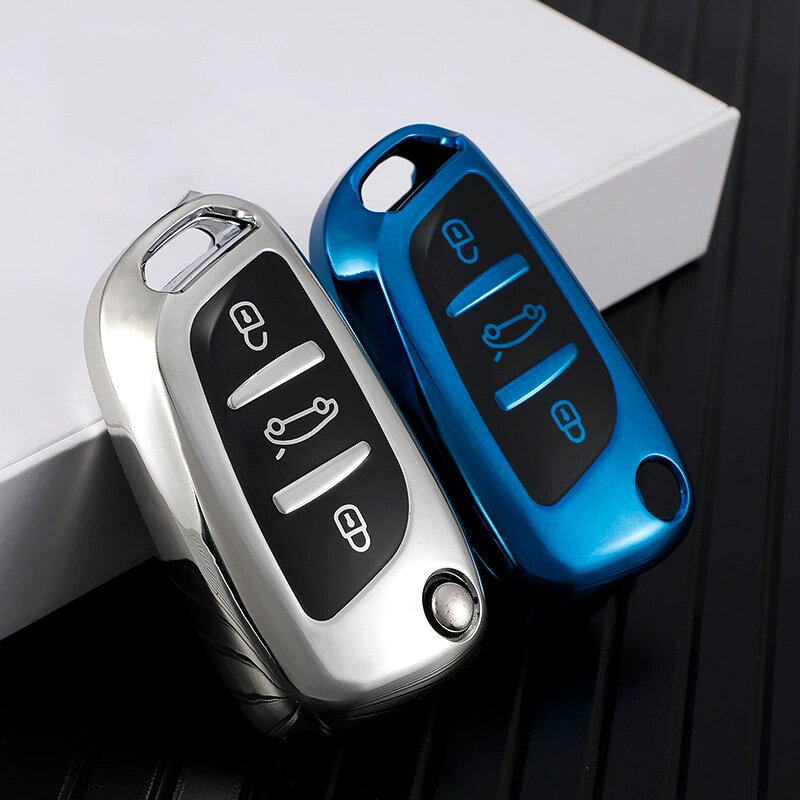 Soft TPU case for Citroen / Opel / Peugeot car keys (type P3) | Carocase Premium