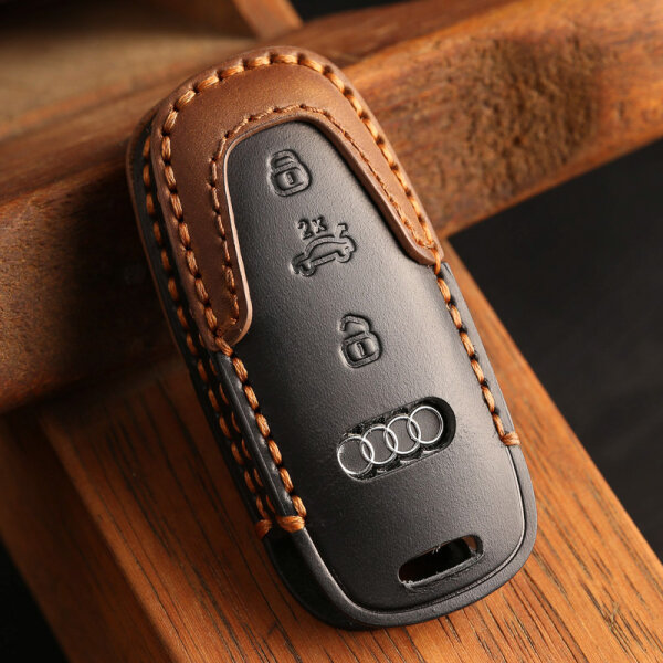 Odinis dėklas Audi automobilio raktams (tipas AX7) | Carocase Premium Odinis dėklas raktams Premium apsauga
