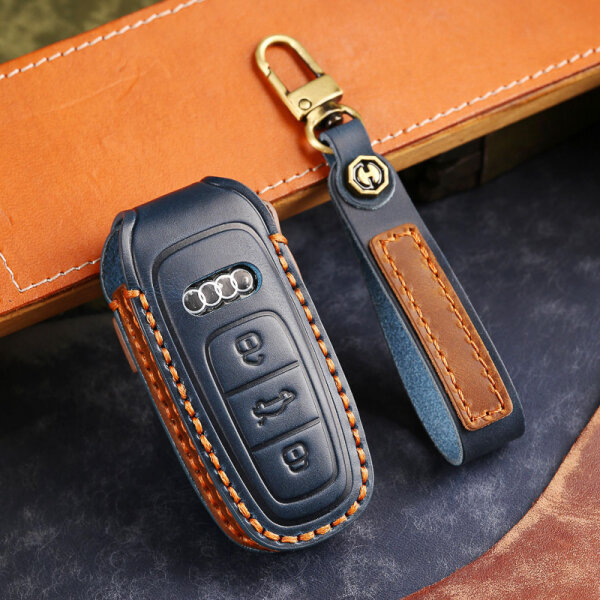 Odinis dėklas Audi automobilio raktams (tipas AX7) | Carocase Premium Odinis dėklas raktams Premium apsauga