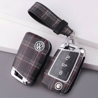 Leder Hülle für Audi / Seat / Skoda / VW...