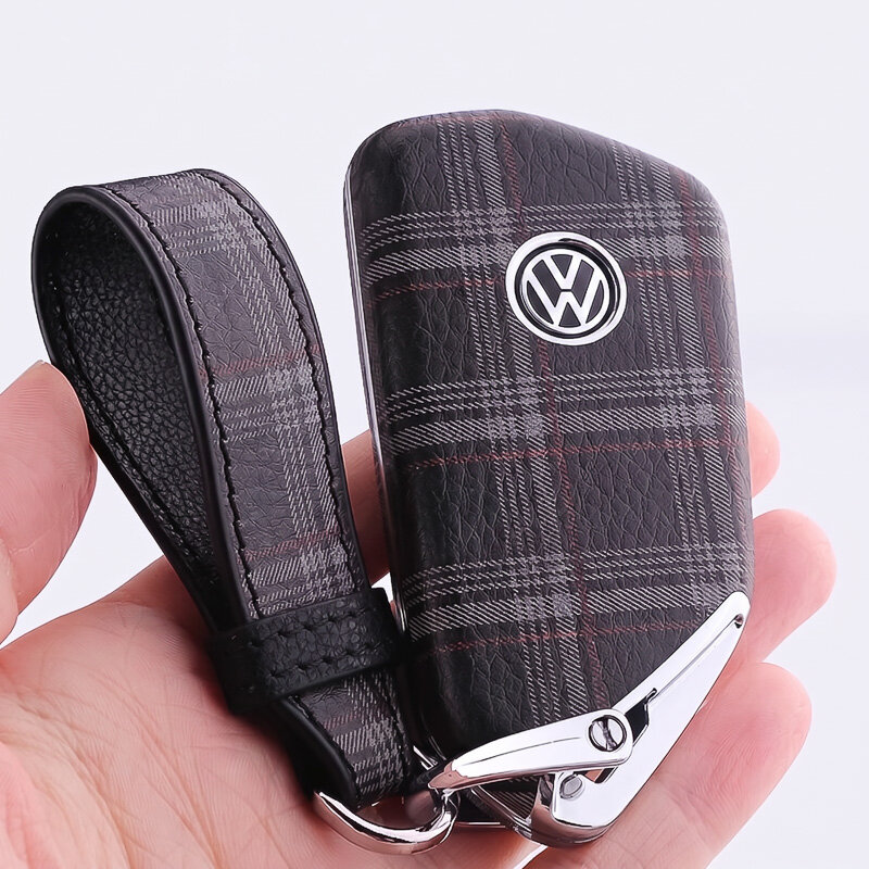 Leder Hülle für Seat / Skoda / VW Autoschlüssel (Typ V11) | Carocase Premium Premium Schutzhülle Autoschlüssel Case