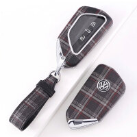 Leder Hülle für Seat / Skoda / VW Autoschlüssel (Typ V11) | Carocase Premium Premium Autoschlüssel Schutzhülle - Detailansicht 3