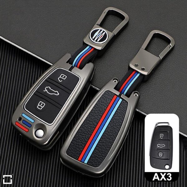 Étui en silicone pour clés de voiture Audi / VW (type AX3) | Carocase Premium Coque de protection clé voiture étui de luxe