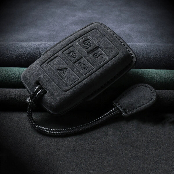 Alcantara Hülle für Jaguar / Land Rover Autoschlüssel (Typ LR1) | Carocase Premium Premium Schutzhülle Autoschlüssel Case