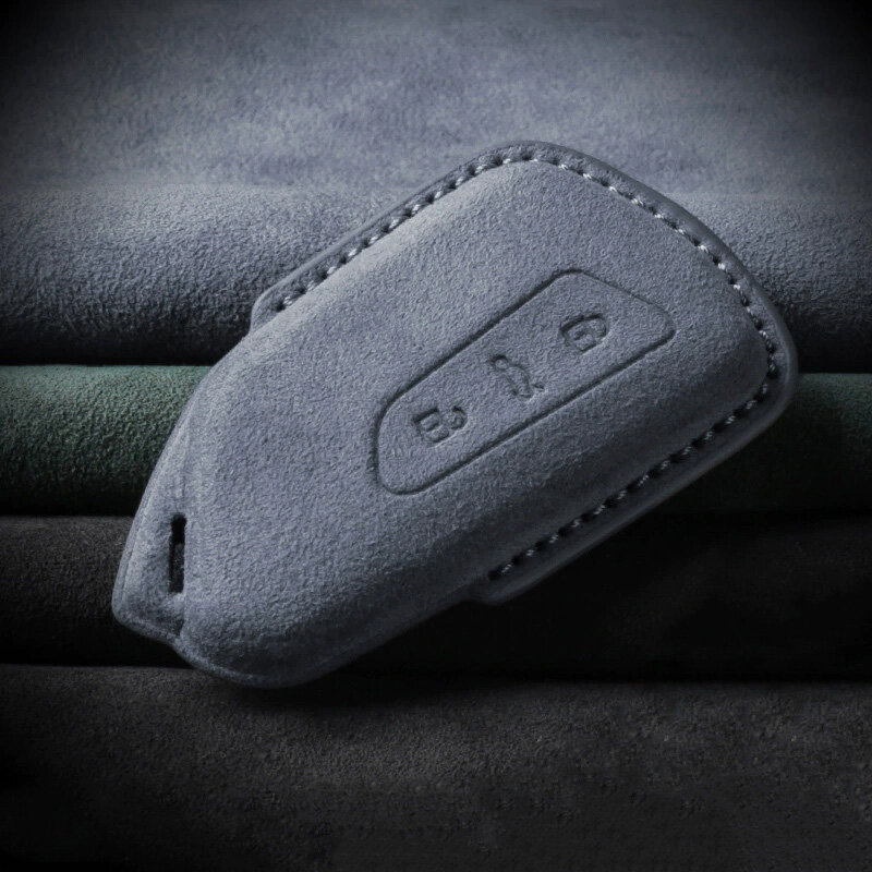Alcantara Hülle für Seat / Skoda / VW Autoschlüssel (Typ V11) | Carocase Premium
