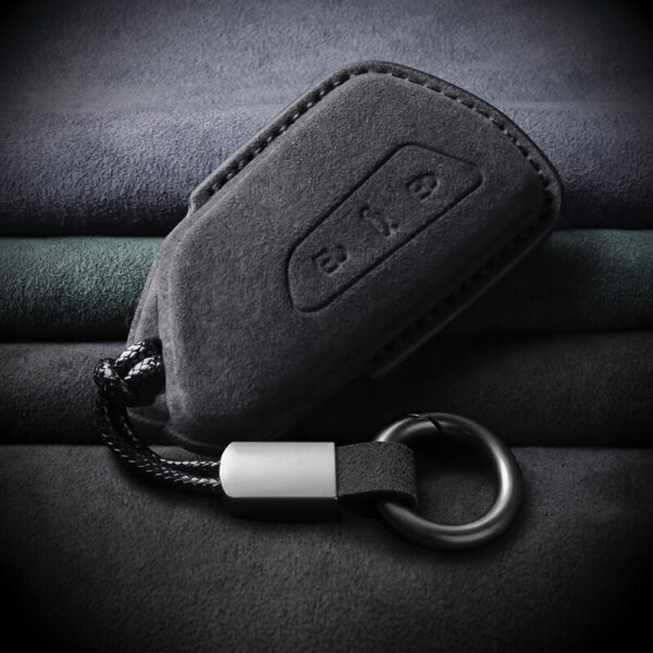 Alcantara Hülle für Seat / Skoda / VW Autoschlüssel (Typ V11) | Carocase Premium Premium Schutzhülle Autoschlüssel Case