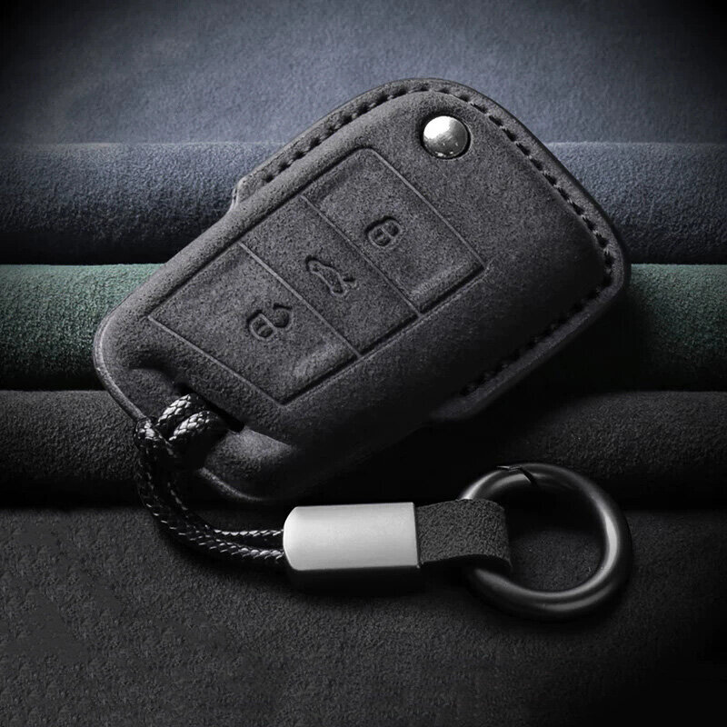 Alcantara Hülle für Audi / Seat / Skoda / VW Autoschlüssel (Typ V3X) | Carocase Premium Premium Schutzhülle Autoschlüssel Case