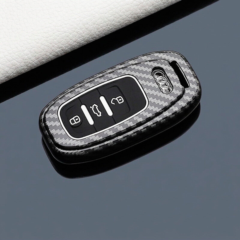 Carbon-look siliconen hoesje voor Audi autosleutels (type AX4) | Carocase Premium