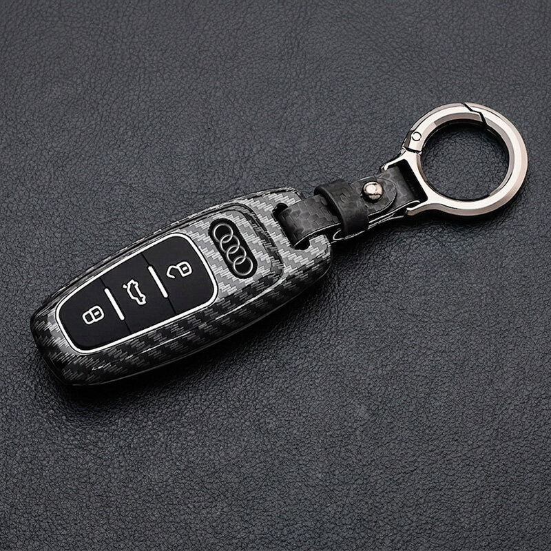 Silikonska futrola u izgledu karbona za automobilske ključeve Audi (tip AX7) | Carocase Premium Premium futrola za ključeve automobila
