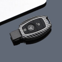 Silikonski ovitek v videzu karbona za avtomobilske ključe Mercedes Benz (tip M6) | Carocase Premium