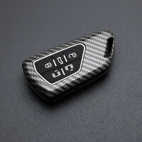 Seat / VW marka araç anahtarları için Karbon Görünümlü Silikon kılıf (V11T tipi) | Carocase Premium