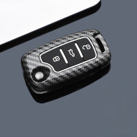 Silikonska futrola u izgledu karbona za automobilske ključeve Seat / Skoda / VW (tip V2) | Carocase Premium