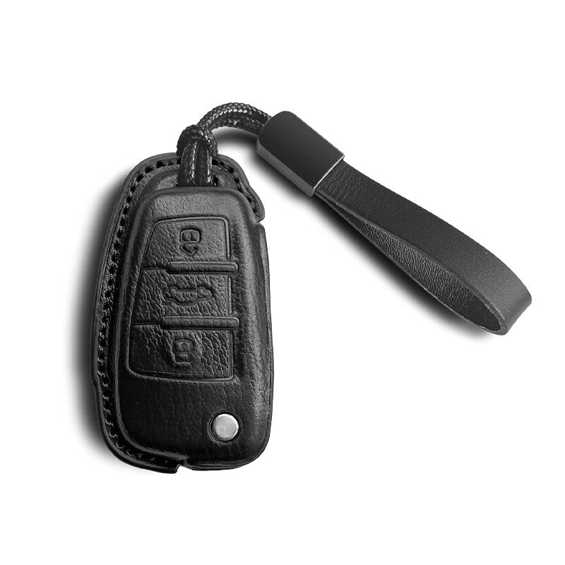 Leder Hülle für Audi Autoschlüssel (Typ AX3) | Carocase Premium Premium Schutzhülle Autoschlüssel Case