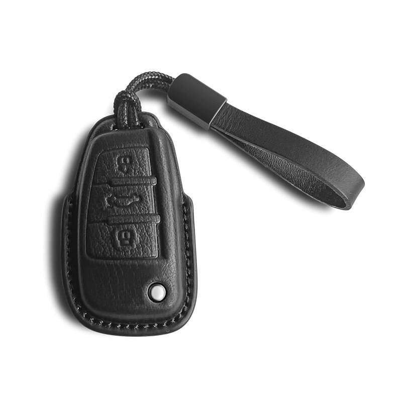Leder Hülle für Audi Autoschlüssel (Typ AX3S) | Carocase Premium Premium Autoschlüssel Schutzhülle - Detailansicht 2