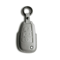 Leder Hülle für Audi Autoschlüssel (Typ AX3S) | Carocase Premium