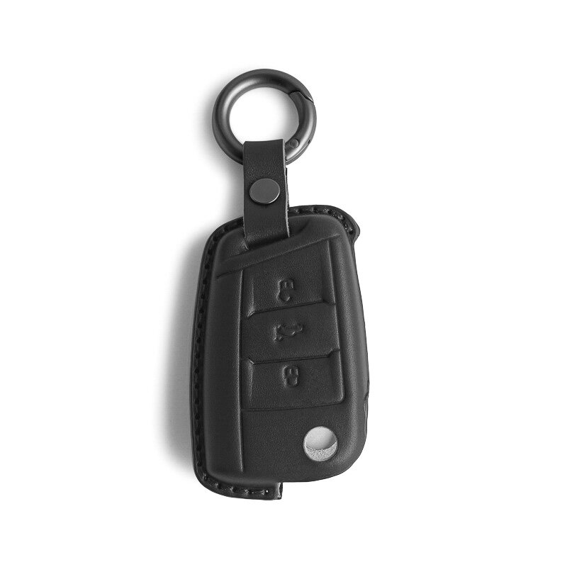 Étui en cuir pour clés de voiture Audi / Seat / Skoda / VW (type V3) | Carocase Premium Coque de protection clé voiture - Vue détaillée 2