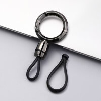Мек TPU предпазен калъф за ключове за кола Citroen / Opel / Peugeot (тип P3) в цвят Gunmetal с ключодържател | Carocase Premium Премиум калъф за ключове - Детайлен изглед 3