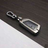 Premium Carbon-Look Aluminium, Aluminium-Zink Schlüssel Cover passend für Volkswagen, Skoda, Seat Schlüssel  HEK32-V11-S129