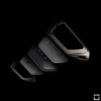 Premium Carbon-Look Aluminium, Aluminium-Zink Schlüssel Cover passend für Volkswagen, Skoda, Seat Schlüssel  HEK32-V11-S129