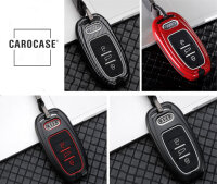 Carbon-look silicone case for Audi / VW car keys (type...