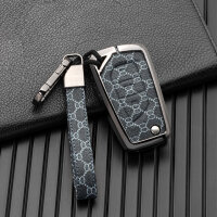 Læderetui til Citroen / Peugeot / Toyota bilnøgler (type T2) | Carocase Premium Premium læderetui - Detaljeret visning 3