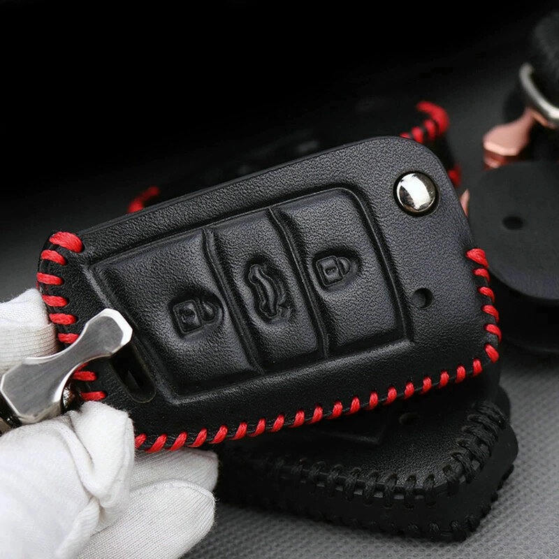 Usnjen etui za avtomobilske ključe Audi / Seat / Skoda / VW (tip V3) | Carocase Premium