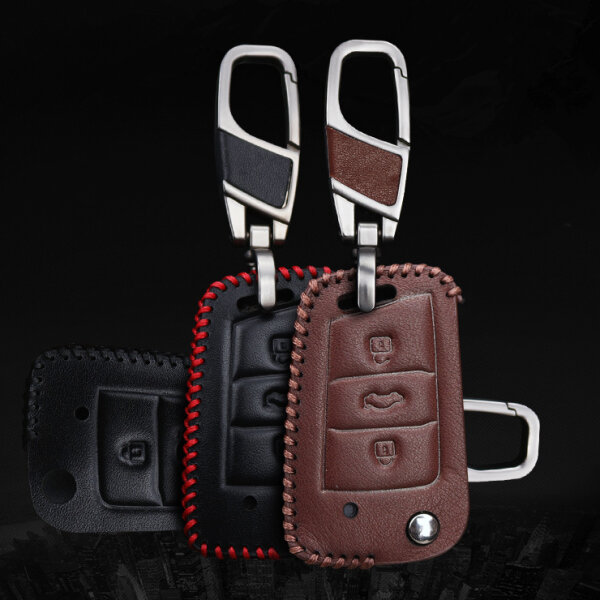 Usnjen etui za avtomobilske ključe Audi / Seat / Skoda / VW (tip V3) | Carocase Premium Premium ovitek za avtomobilski ključ