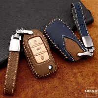 Premium Leder Cover passend für Volkswagen, Skoda,...