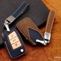 Premium Leder Cover passend für Volkswagen, Skoda,...