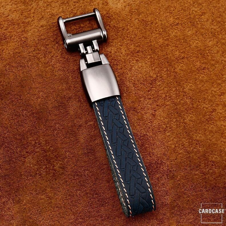 Premium Leder Cover passend für Volkswagen, Skoda, Seat Autoschlüssel inkl. Lederband und Karabiner  LEK31-V8X
