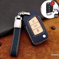 Premium Leder Cover passend für Volkswagen, Skoda,...