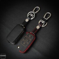 Leather key fob cover case fit for Volkswagen, Skoda,...
