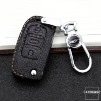 Premium Leather key fob cover case fit for Volkswagen,...