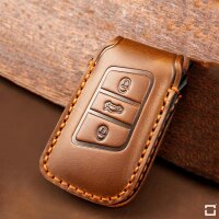 Funda de piel para llaves de coche Seat / Skoda / VW (tipo V4) | Carocase Premium